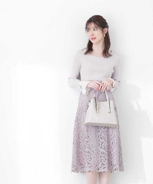 「PROPORTION BODY DRESSING」 フレアスカート SMALL ベージュ レディース_画像7