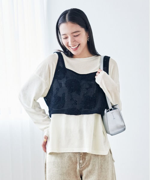BACK NUMBER ベスト ジレ BACK NUMBER(バックナンバー)シアー刺繍