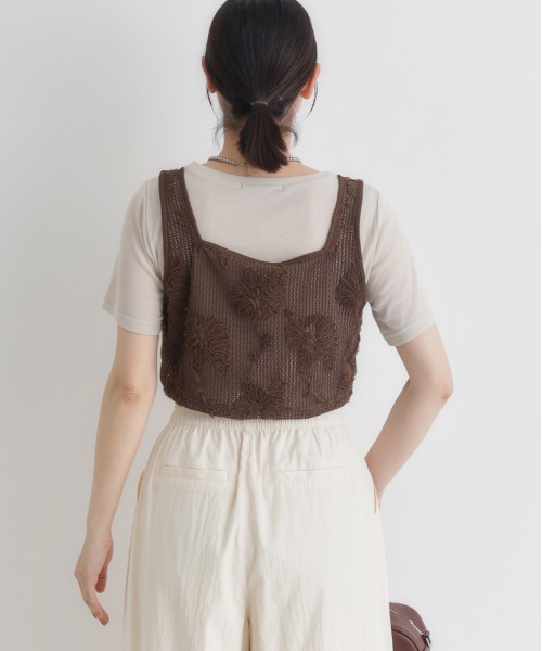 sheller シェリエ バックジップバレリーナビスチェ 新品未使用タグ付き BACK NUMBER ベスト ジレ BACK NUMBER(バックナンバー)シアー刺繍