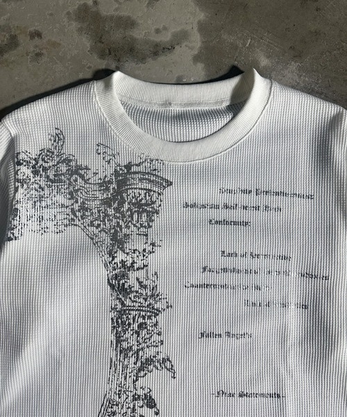 「A'GEM9」 長袖Tシャツ FREE ホワイト メンズ_画像7