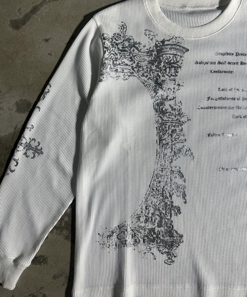 「A'GEM9」 長袖Tシャツ FREE ホワイト メンズ_画像8
