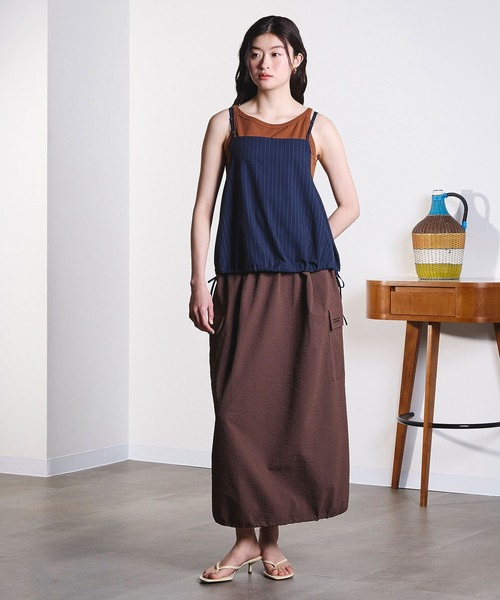 スカート (GENE HEAVENS x THOUSAND MILE/)CARGO POCKET MAXI SKIRTの画像