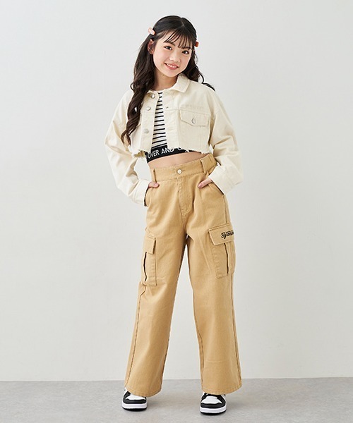 「by LOVEiT」 「KIDS」カーゴパンツ 160cm ベージュ キッズ_画像4