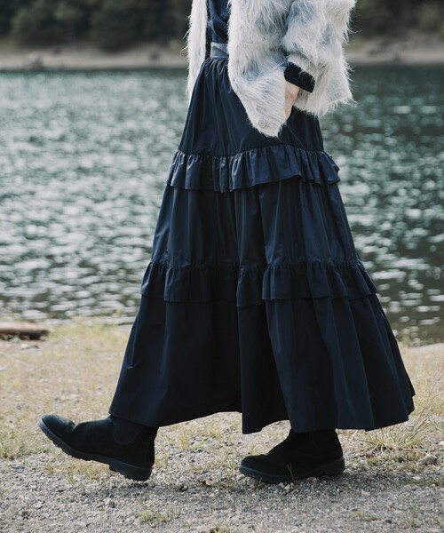 「Freada」 フリルスカート ONE SIZE レッド レディース_画像3