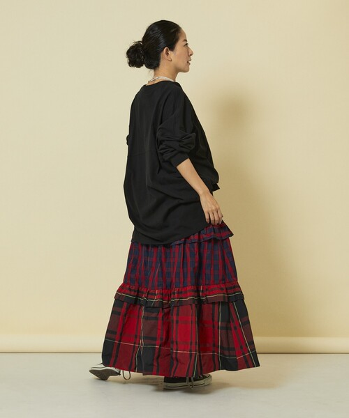 「Freada」 フリルスカート ONE SIZE レッド レディース_画像7