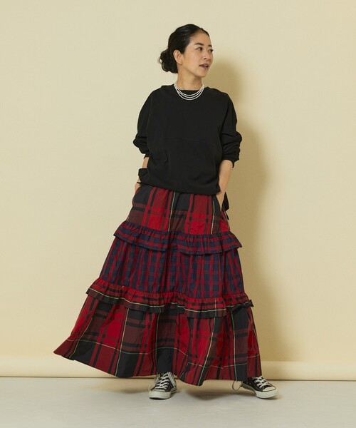 「Freada」 フリルスカート ONE SIZE レッド レディース_画像8