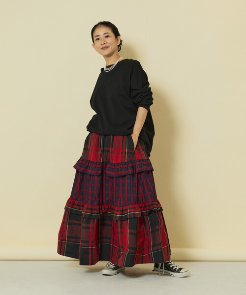 「Freada」 フリルスカート ONE SIZE レッド レディース_画像9