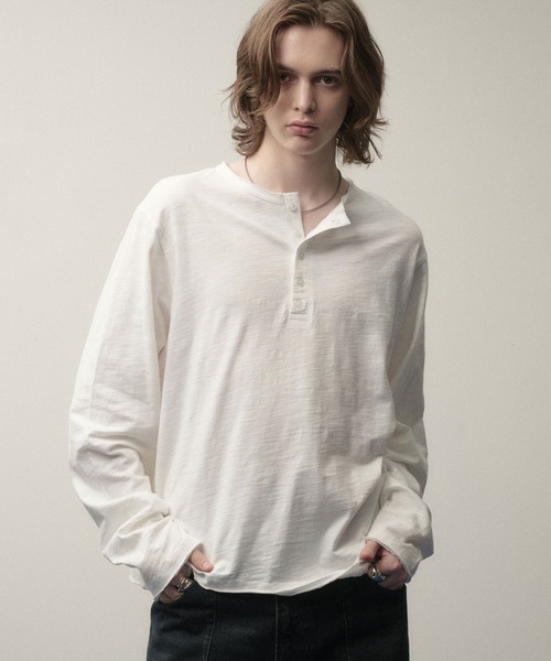SELLE GLANT（セレグランテ） ヘンリーネック tシャツ HENRY NECK SLUB