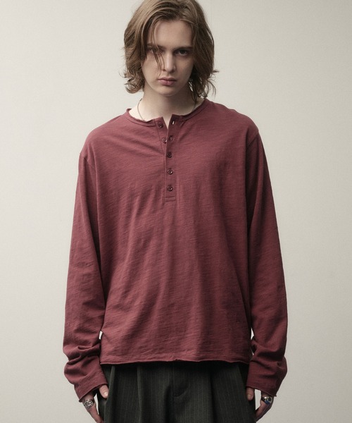 VALLAD ヘンリーネック最安値 SELLE GLANT（セレグランテ） ヘンリーネック tシャツ HENRY NECK SLUB