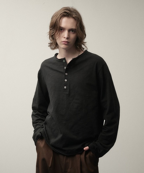 SELLE GLANT（セレグランテ） ヘンリーネック tシャツ HENRY NECK SLUB