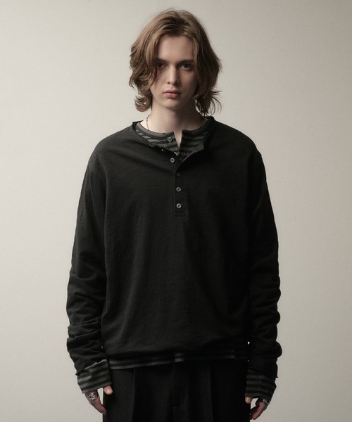 SELLE GLANT（セレグランテ） ヘンリーネック tシャツ HENRY NECK SLUB