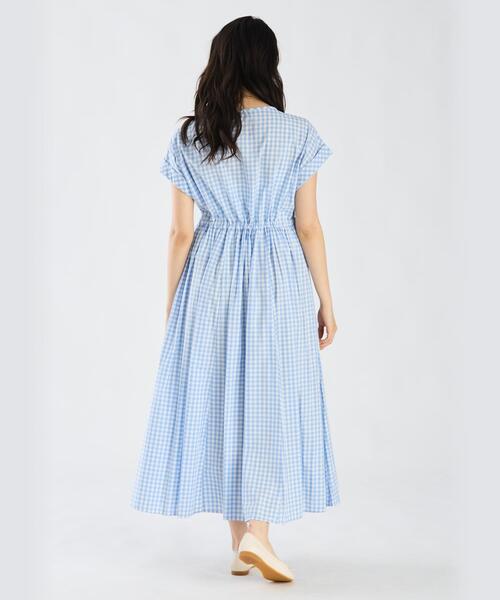「To b. by agnes b.」 半袖ワンピース 38 ブルー レディース_画像5