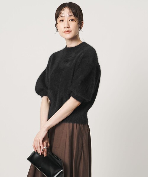 FOXEY パフスリーブ 半袖ニット ブラック サイズ38美品 UNITED ARROWS（ユナイテッドアローズ） ニット セーター フォックス
