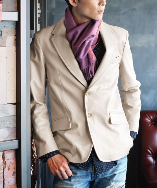 40 割引ブラック ライトベージュ M メンズ Mサイズ相当 L メンズ Lサイズ相当 Xl メンズ Xlサイズ相当 世界的に ジャケット テーラードジャケット ラムレザーテーラードジャケット ジャケット メンズファッション ファッションブラックライトベージュm