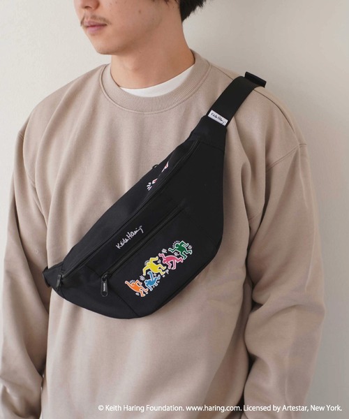 バッグ ウエストポーチ 【 Keith Haring / キースへリング 】 アートプリント ボディバッグ