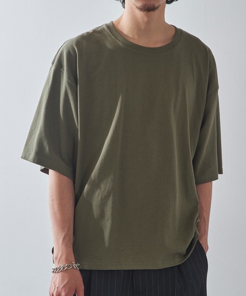 Luudan washed tee Tシャツ　Mサイズ　短丈 CROSS & STITCH tシャツ 「Cross＆Stitch」オープンエンド マックス