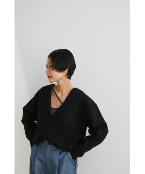 STYLE MIXER ディープVネックニット STYLEMIXER ニット ディープVネックニット レディース