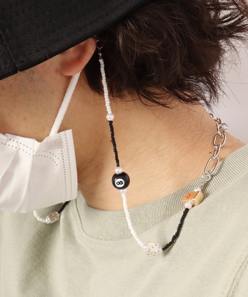 ネックレス 1004ST ネックレス 1004ST 2WAY マスクチェーン ビーズネックレス