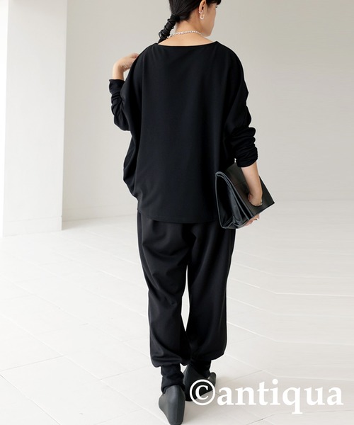 antiqua（アンティカ） antiqua tシャツ ボートネックドルマントップス