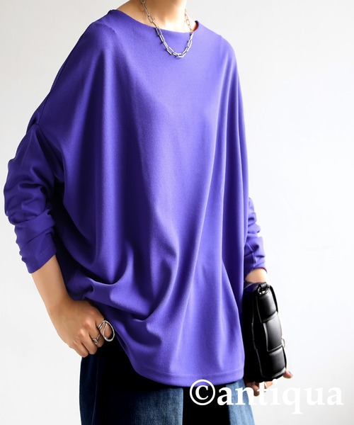 antiqua（アンティカ） antiqua tシャツ ボートネックドルマントップス