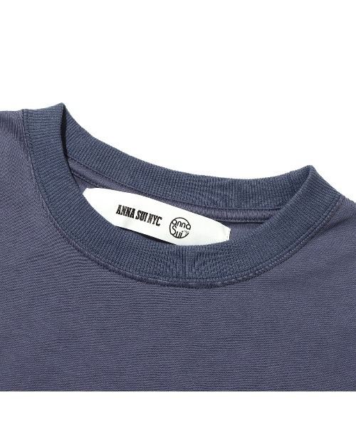 tシャツ ANNA SUI Archive 発砲 ロゴTシャツ レディース メンズ ANNA SUI Archive 発泡 ロゴTシャツ BLACK 22SU-I（アナスイ