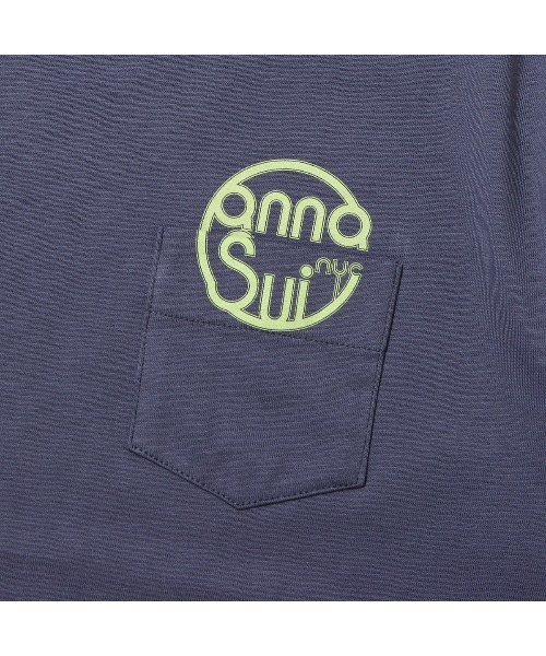 tシャツ ANNA SUI Archive 発砲 ロゴTシャツ レディース メンズ ANNA SUI Archive 発泡 ロゴTシャツ BLACK 22SU-I（アナスイ