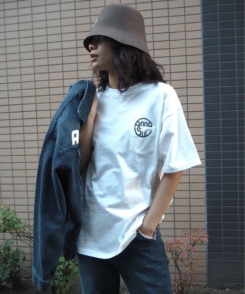 tシャツ ANNA SUI NYC ポケットロゴTシャツ レディース メンズ