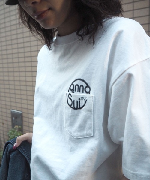 【関税込み】Anna Sui スウェットシャツ ANNA SUI NYC マルチカラーラガーポロシャツ[AWA4-21D030
