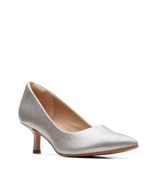 Clarks（クラークス） パンプス Violet55 Rae / バイオレット55レイ (シルバーメタリック) : ZOZOTOWN ...