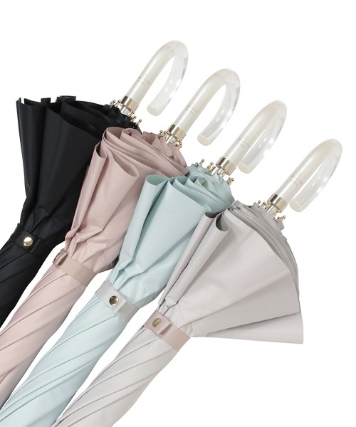 LANVIN en Bleu 日傘 傘 一級遮光 晴雨兼用日傘 長傘 フレアフリル