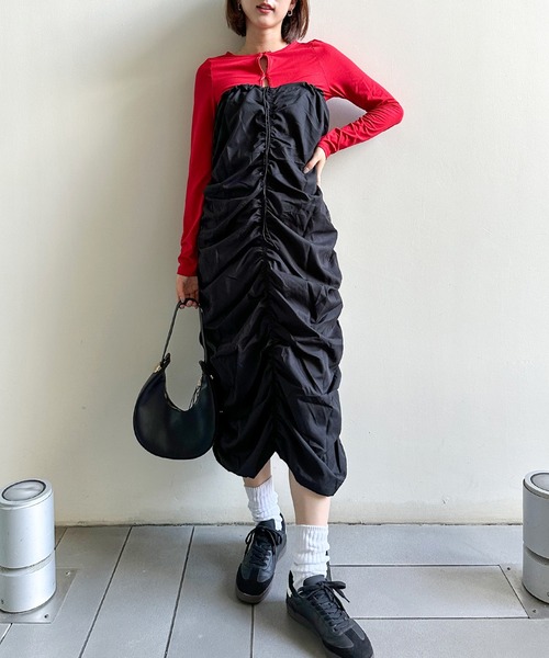 DAZZLE フロントカットワークロングスカート売り切り価格 スカート フロントギャザーロングスカート : ZOZOTOWN Yahoo!店