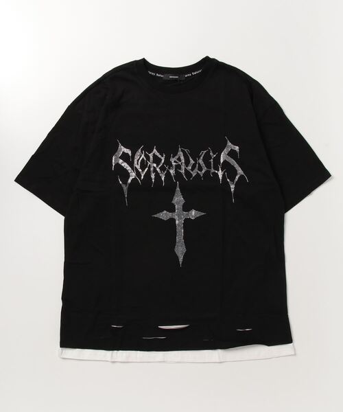 tシャツ A'GEM/9 × .kom「NOVESSEL/ノベセル」ネックレス付きダメージ加工Tシャツ レディース メンズ A'GEM/9 × .kom『NOVESSEL/ノベセル』ネックレス付きダメージ