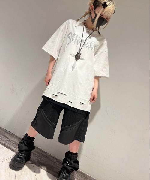NOVESSEL tシャツ 半袖 「NOVESSEL/ノベセル」クロスラインストーン