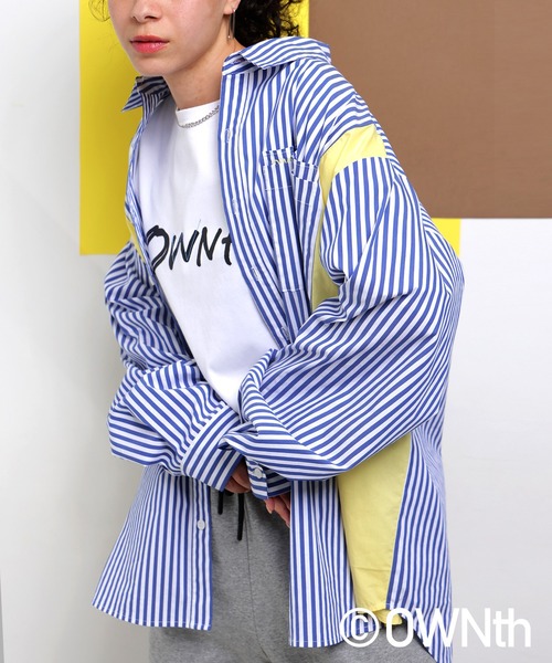 OWNth ブラウス シャツ ストライプ柄シャツ レディース メンズ