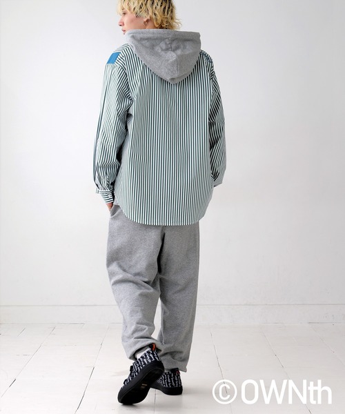 ❤︎SLM❤︎ページ OWNth ブラウス シャツ ストライプ柄シャツ レディース メンズ