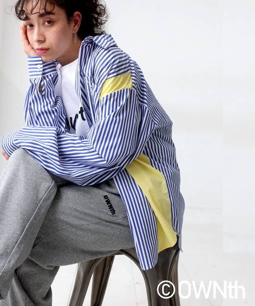 OWNth ブラウス シャツ ストライプ柄シャツ レディース メンズ