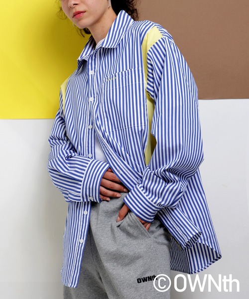 OWNth ブラウス シャツ ストライプ柄シャツ レディース メンズ