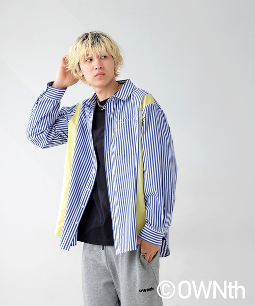 OWNth ブラウス シャツ ストライプ柄シャツ レディース メンズ
