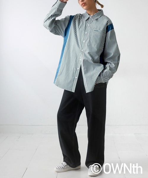 OWNth ブラウス シャツ ストライプ柄シャツ レディース メンズ