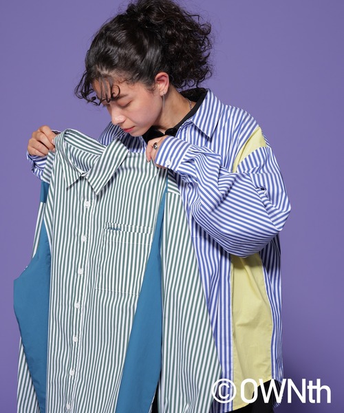 OWNth ブラウス シャツ ストライプ柄シャツ レディース メンズ
