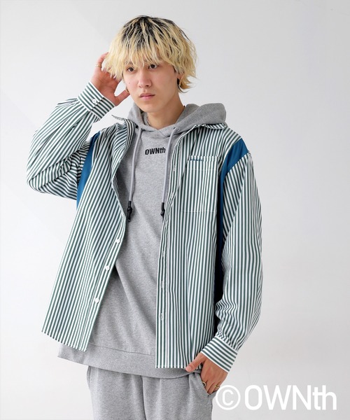 高評価レビュー ブラウス OWNth シャツ メンズ レディース ストライプ柄シャツ メンズウェア