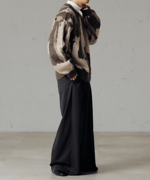 epnok セーター ニット シャギーカモフラージュニット メンズ