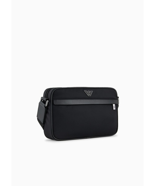 極美品✨EMPORIO ARMANI ショルダーバッグ 本革 総柄 ブラック EMPORIO ARMANI ショルダーバッグ 「エンポリオ アルマーニ」Armani