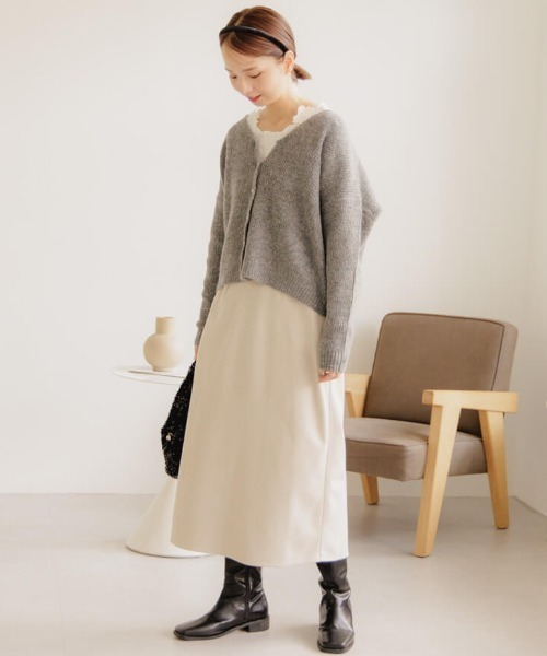 新品✨️オブリ 立体フラワーバックリボンスカート 定価46200円 新品