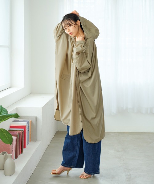 超美品　plage Poncho コート 38サイズ Wpc. レインコート カッパ ウォーターリペレントレインポンチョ