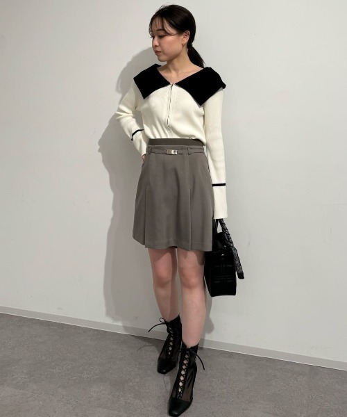 G2511.12*ジルスチュアート☆カシュクール☆カーディガン☆2点☆黒☆白☆M JILL STUART（ジルスチュアート） ニットカーディガン MEDIUM ブラック