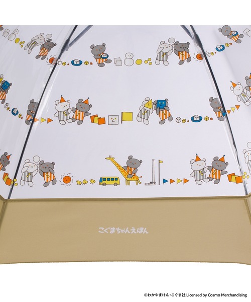 Wpc. 傘 「ビニール傘」こぐまちゃん×Wpc.ボーダー 長傘 雨傘