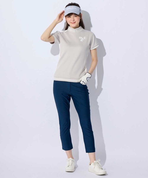 ブラウス シャツ 「marie claire/マリ.クレール」レディース半袖モックネックシャツ　接触冷感　ゴルフ レディース Marie Claire ブラウス シャツ 「marie claire/マリ.クレール