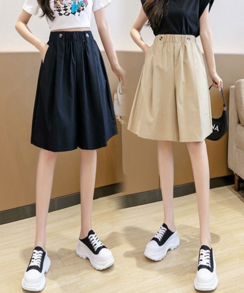 Y2K ショートパンツ カジュアル ルーズ ブラック パンツ 可愛い fit=scale-down,w=1200