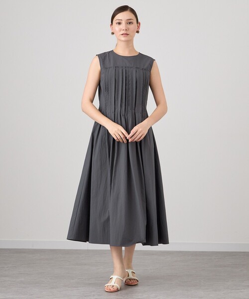 【アナイ】ワンピース サイズ36ノースリーブ 日本製(新品タグ付き) ANAYI（アナイ） ワンピース ナイロンタスランベアタック ワンピース